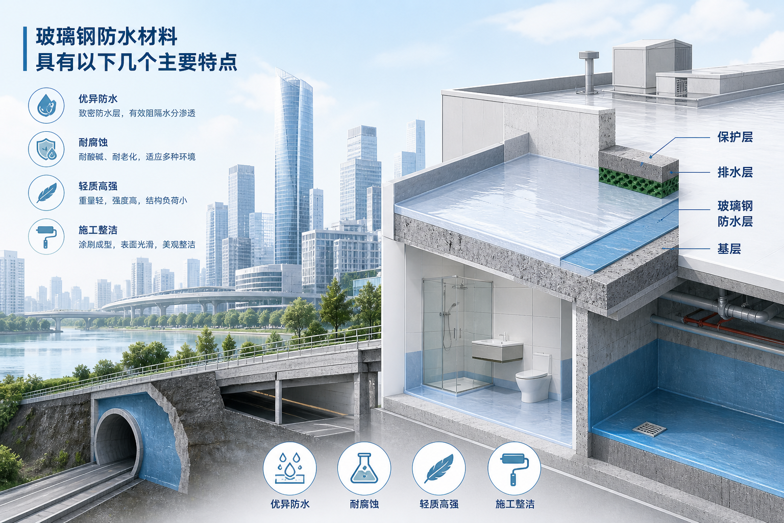 2023年玻璃钢防水材料市场趋势分析，关注 佳木斯 发展